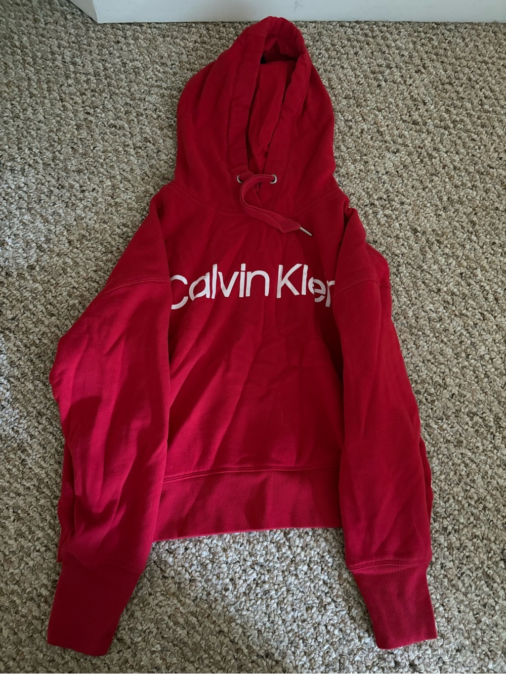 Calvin Klein Bright Red Performance Hoodie